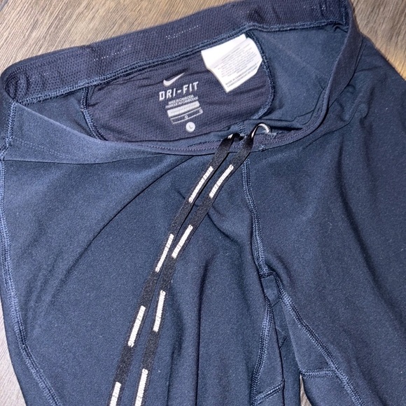 Nike Dri Fit Running Cropped Legging Navy/Blue Size Large - Picture 8 of 15